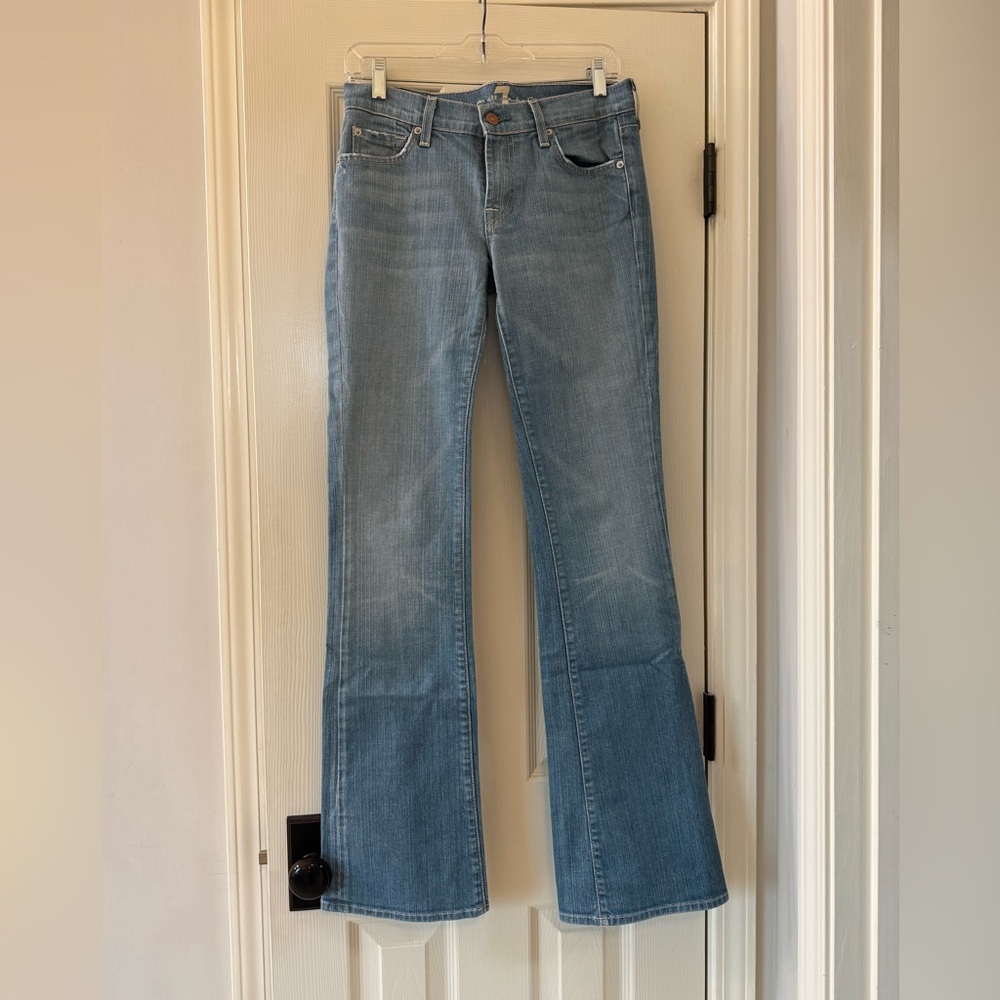 7 For All Mankind Light Blue Bootcut Jeans
